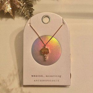 Anthropologie Monogram Key Necklace Letter “M”